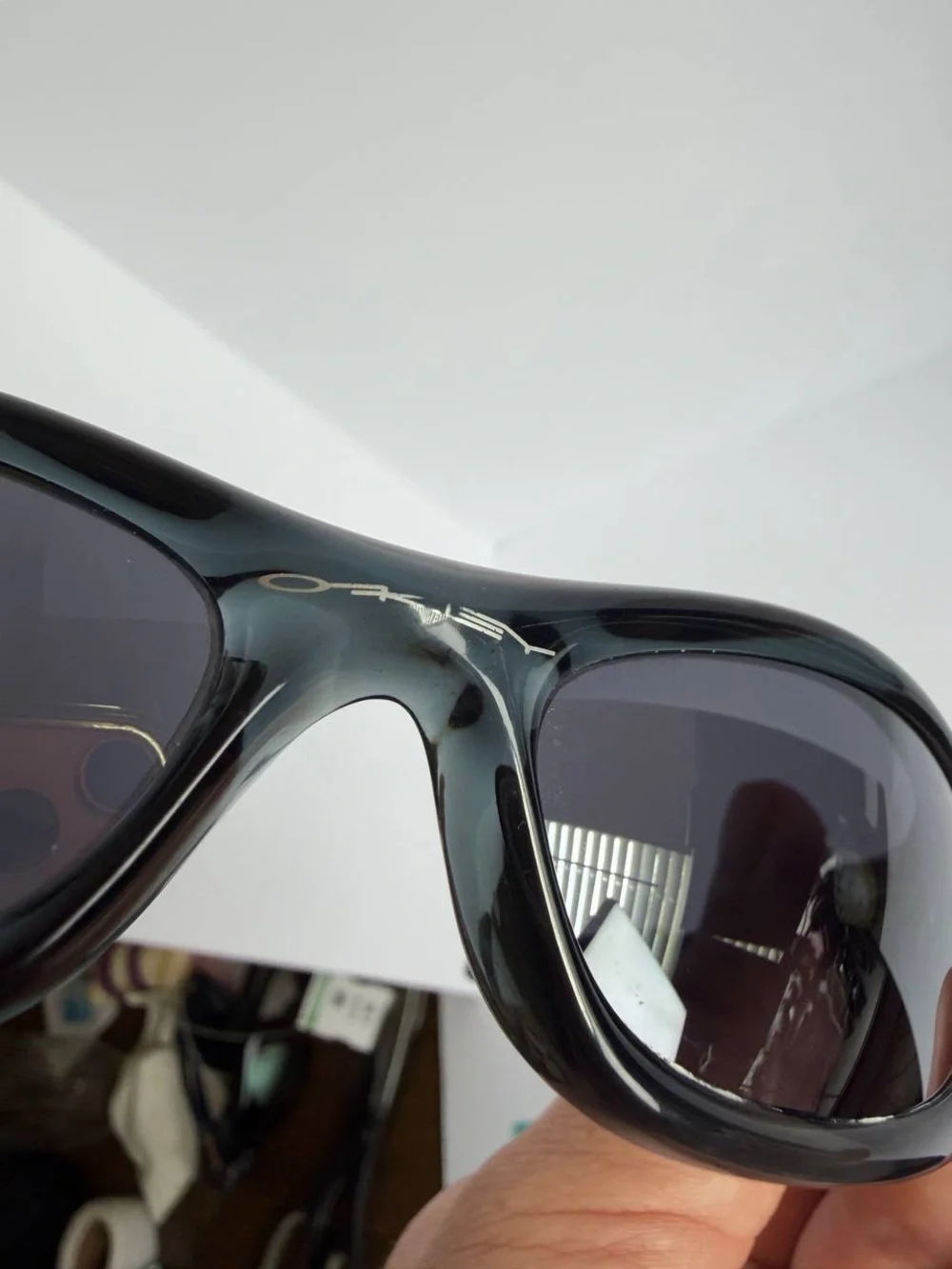 Vintage Oakley Unknown Crystal Black Smoky Sunglasses